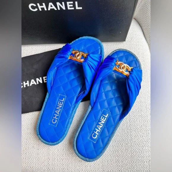 Scarpe chanel blu sale